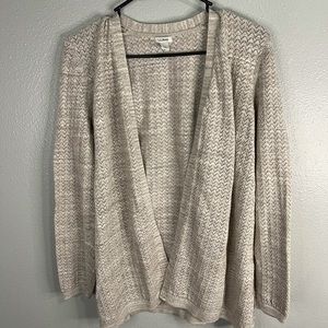 L.L. Bean Open Cardigan Beige 1XL
